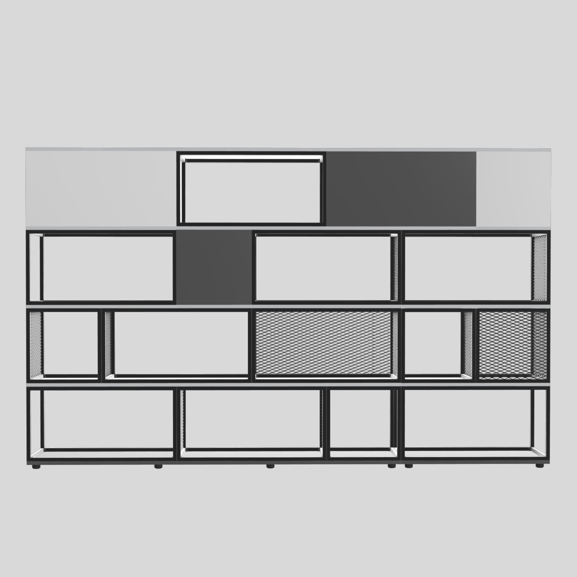 Starpsiena GATO, platums 2800 mm, augstums 1720 mm, konfigurējama-Ergostock