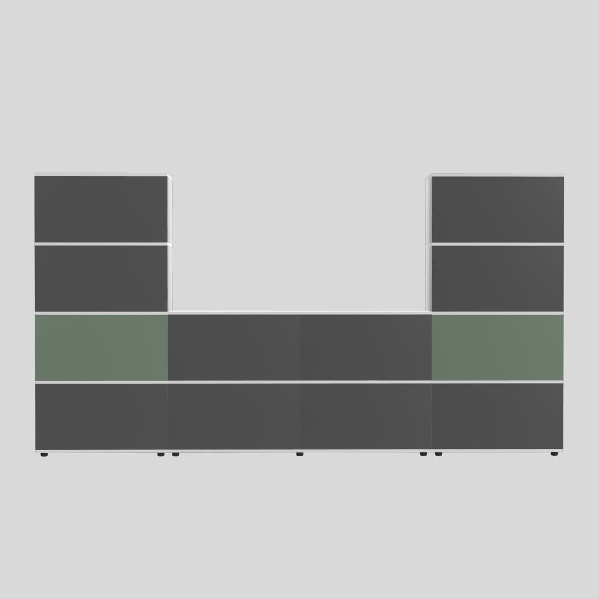 Starpsiena GATO, platums 3200 mm, augstums 1720 mm, konfigurējama-Ergostock