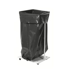 Statīvs atkritumu maisiem KM 125 L, balts, ar riteņiem