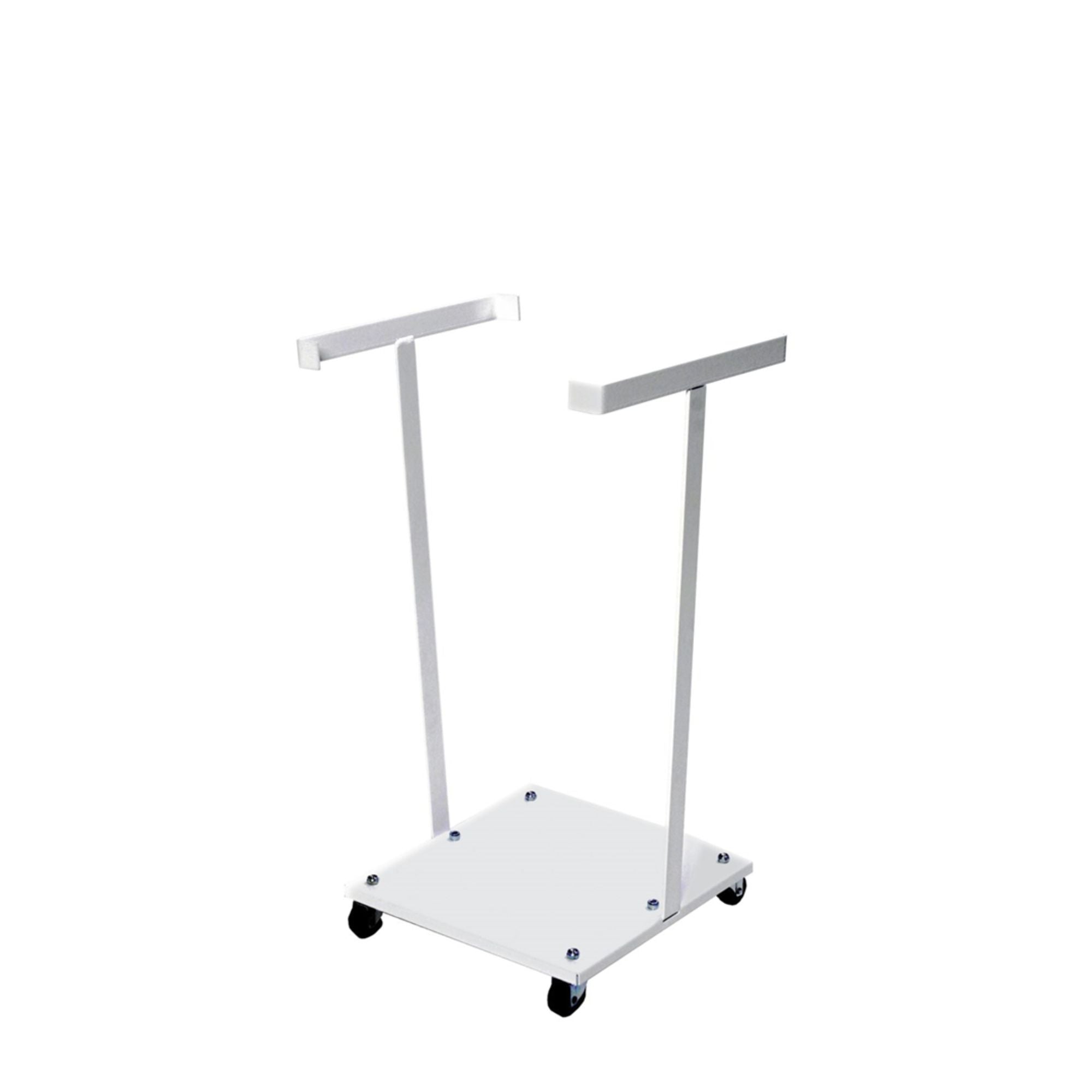 Statīvs atkritumu maisiem KM 60 L, balts, ar riteņiem