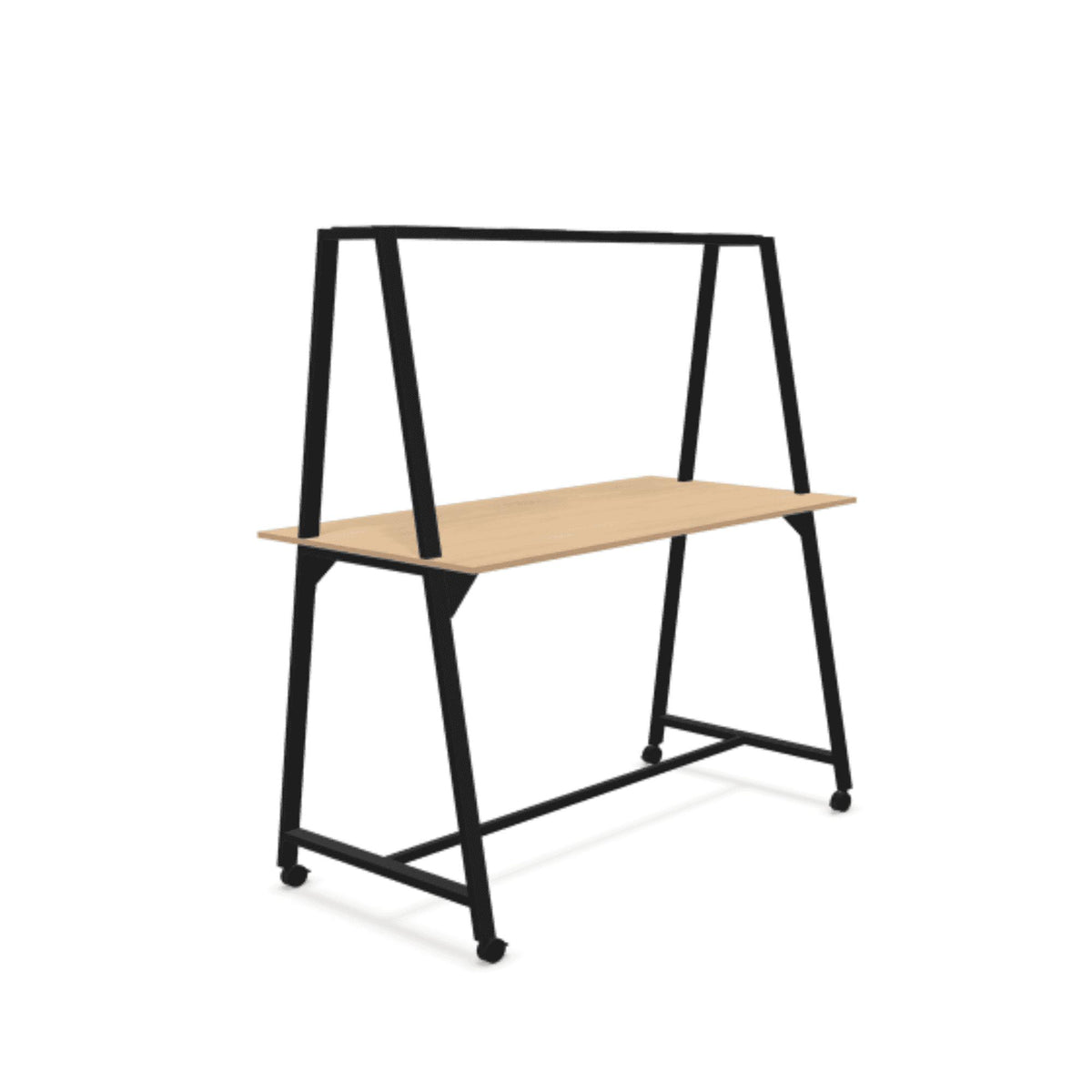 Stāvgalds AART 2, 200 x 100 x 110H cm, ar ritentiņiem – Melna / American Oak