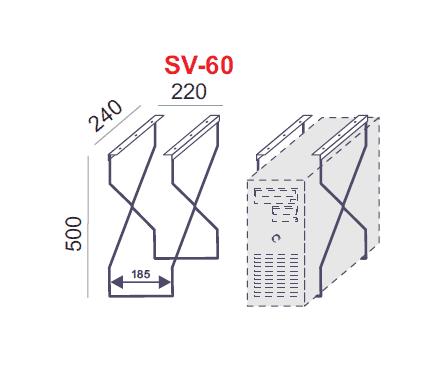 Stacionārā datora bloka turētājs SV-60 - Ergostock.lv