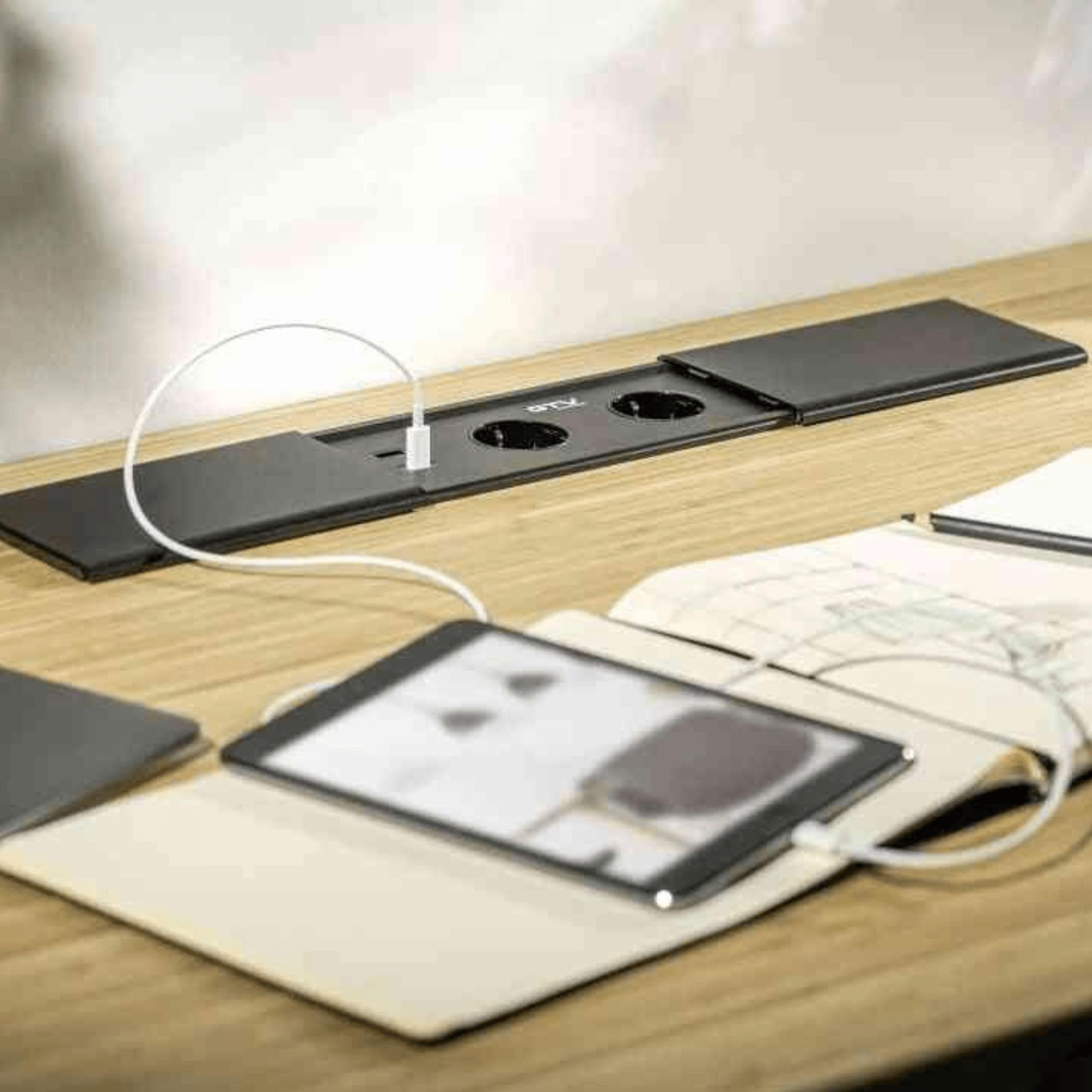 Telebloks PRESTINO, 2x SCHUKO, USB A+C, HDMI - Ergostock.lv