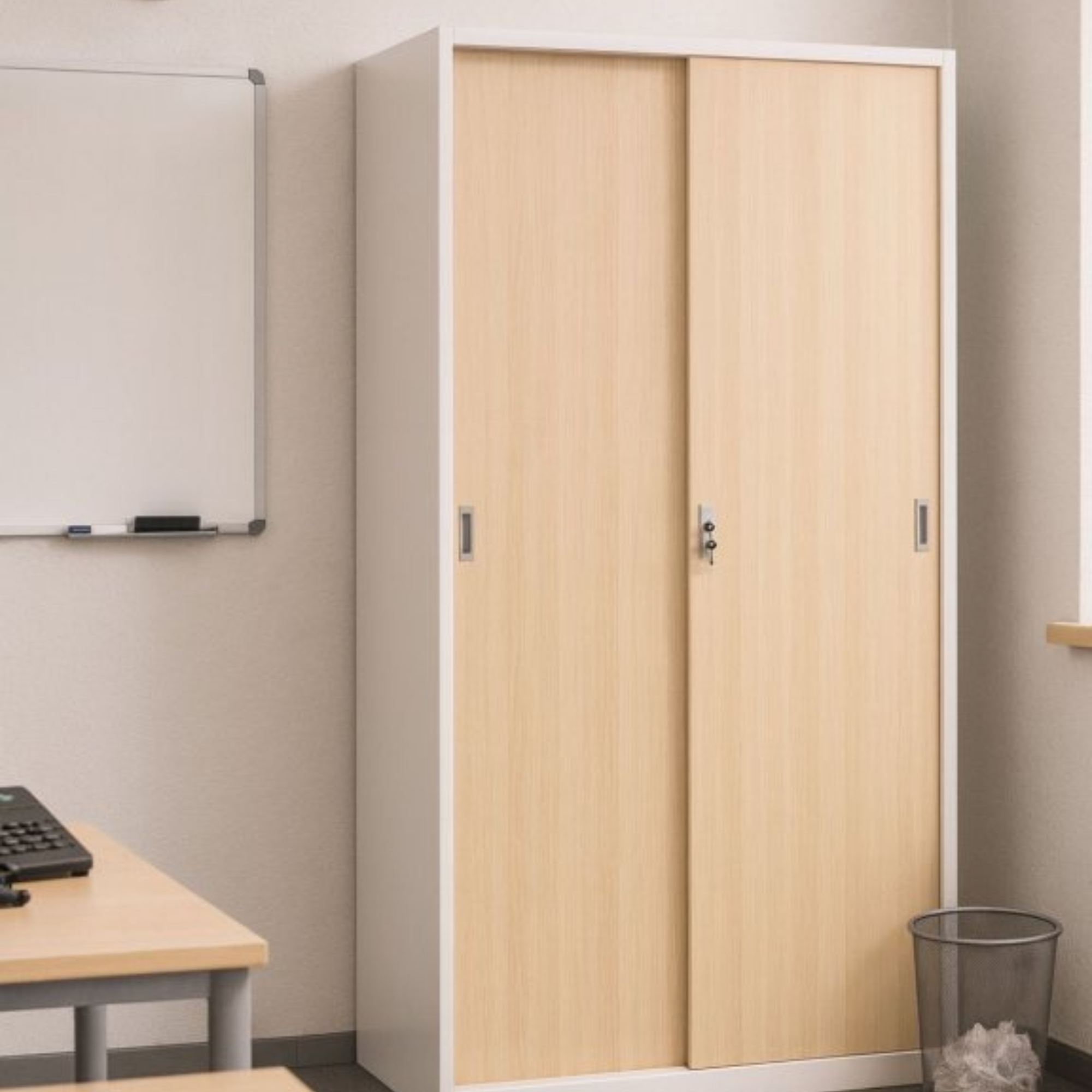 Metāla skapis ar bīdāmām durvīm Toronto Wood