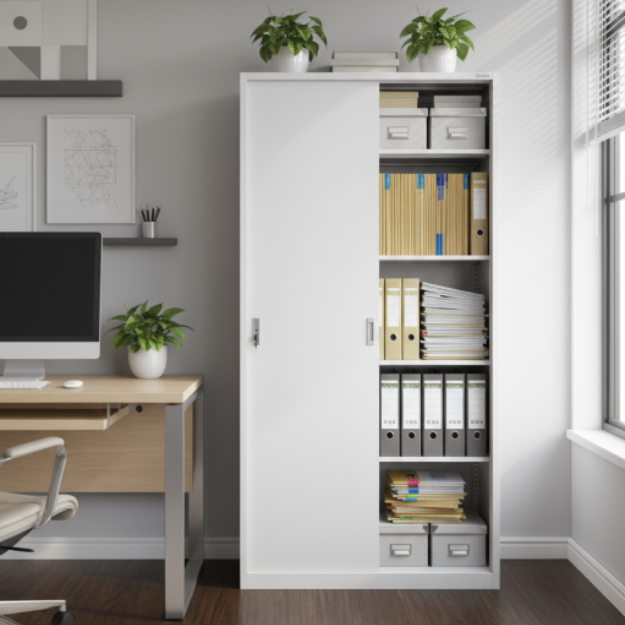 Metāla skapis ar bīdāmām durvīm Toronto