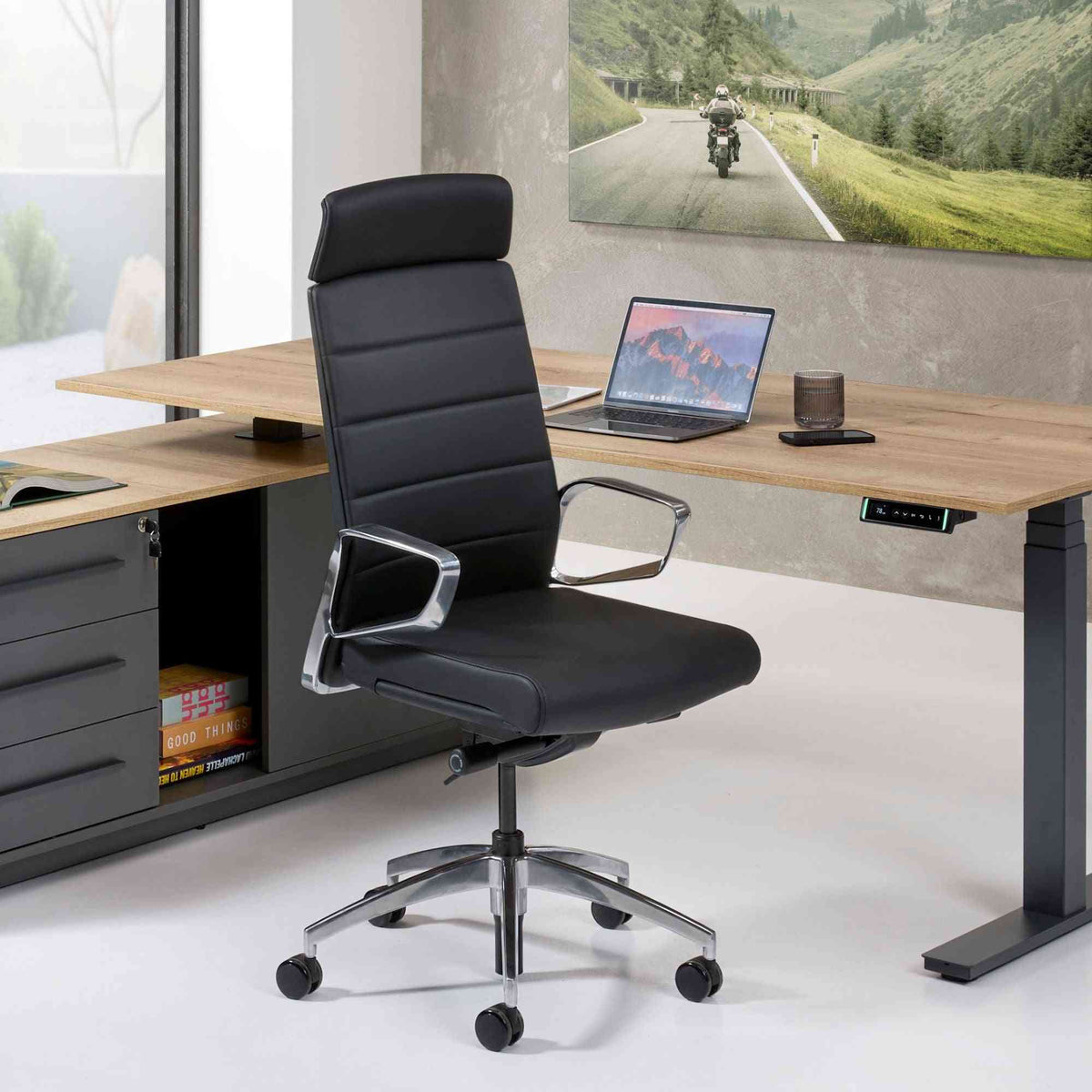 Vadītāju krēsls Superior Leather - Ergostock.lv