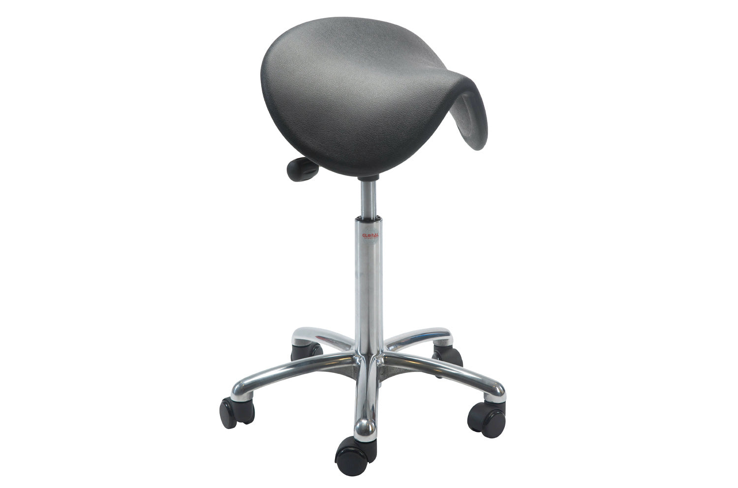 Sedlu krēsls DALTON ALU PU Easy Seat, ar regulējamu augstumu 580-770 mm - Ergostock.lv