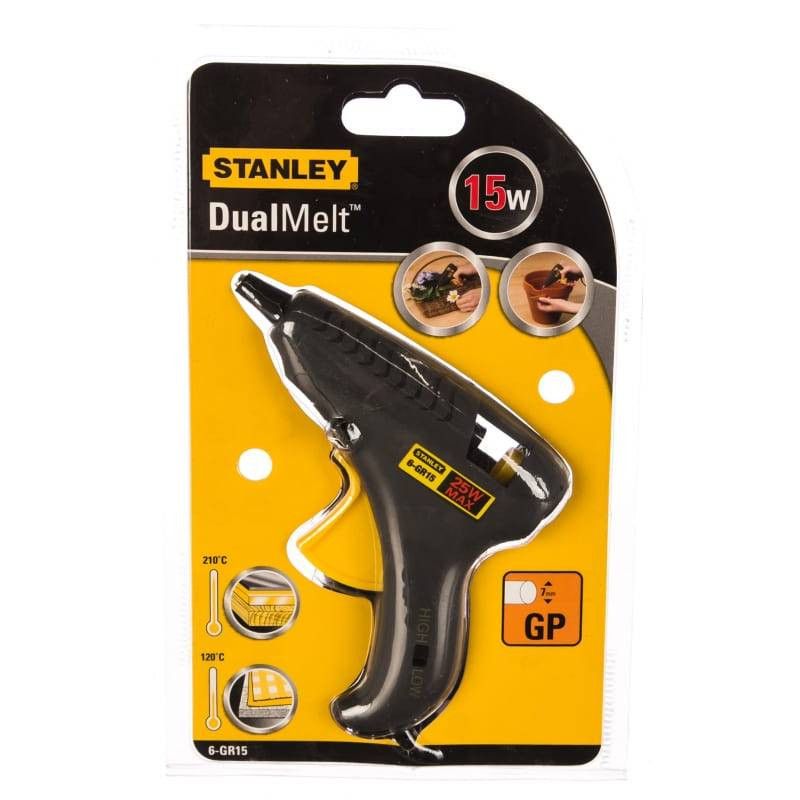 Stanley Mini DualMelt Līmes Pistole + 24 Līmes Stienīši Melna - Ergostock.lv