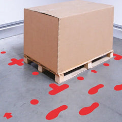 Grīdas marķējums Beaverswood industriālas kvalitātes Bulta 90 x 90 mm 100 gab sarkani - Ergostock.lv