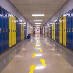 Grīdas marķējums Beaverswood industriālas kvalitātes Pēdas 300 x 100 mm 10 gab dzeltenas - Ergostock.lv