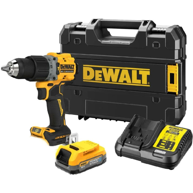 DeWalt DCD805E1T-QW Akumulatora Triecienurbjmašīna/Triecienskrūvgriezis 1x1.7Ah 18V - Ergostock.lv