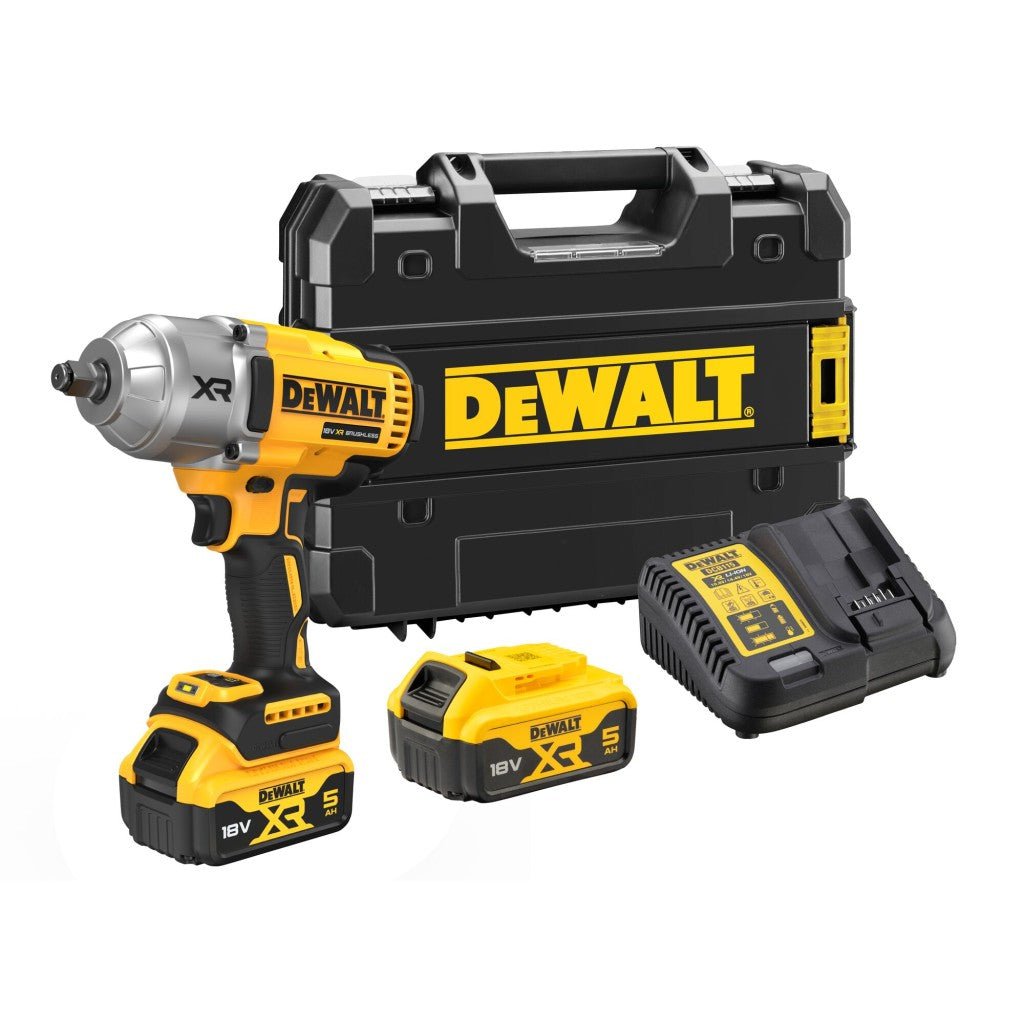 Dewalt DCF900P2T-QW Akumulatora Triecienskrūvgriezis/Trieciena Uzgriežņu Atslēga 2x5Ah 18V - Ergostock.lv