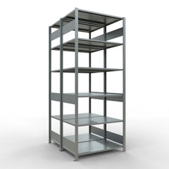 Metāla plaukts Schulte Multiplus 2500 mm x1000 mm divpusējs plug in x2-Ergostock