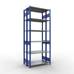 Metāla plaukts Schulte Multiplus 2500 mm x1000 mm divpusējs plug in x2-Ergostock