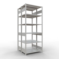 Metāla plaukts Schulte Multiplus 2500 mm x1000 mm divpusējs plug in x2-Ergostock