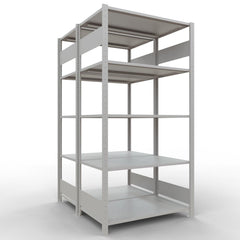 Metāla plaukts Schulte Multiplus 2000 mm x1000 mm divpusējs plug in x2-Ergostock