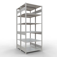 Metāla plaukts Schulte Multiplus 2500 mm x1000 mm divpusējs plug in x2-Ergostock