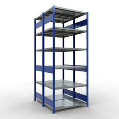 Metāla plaukts Schulte Multiplus 2500 mm x1000 mm divpusējs plug in x2-Ergostock