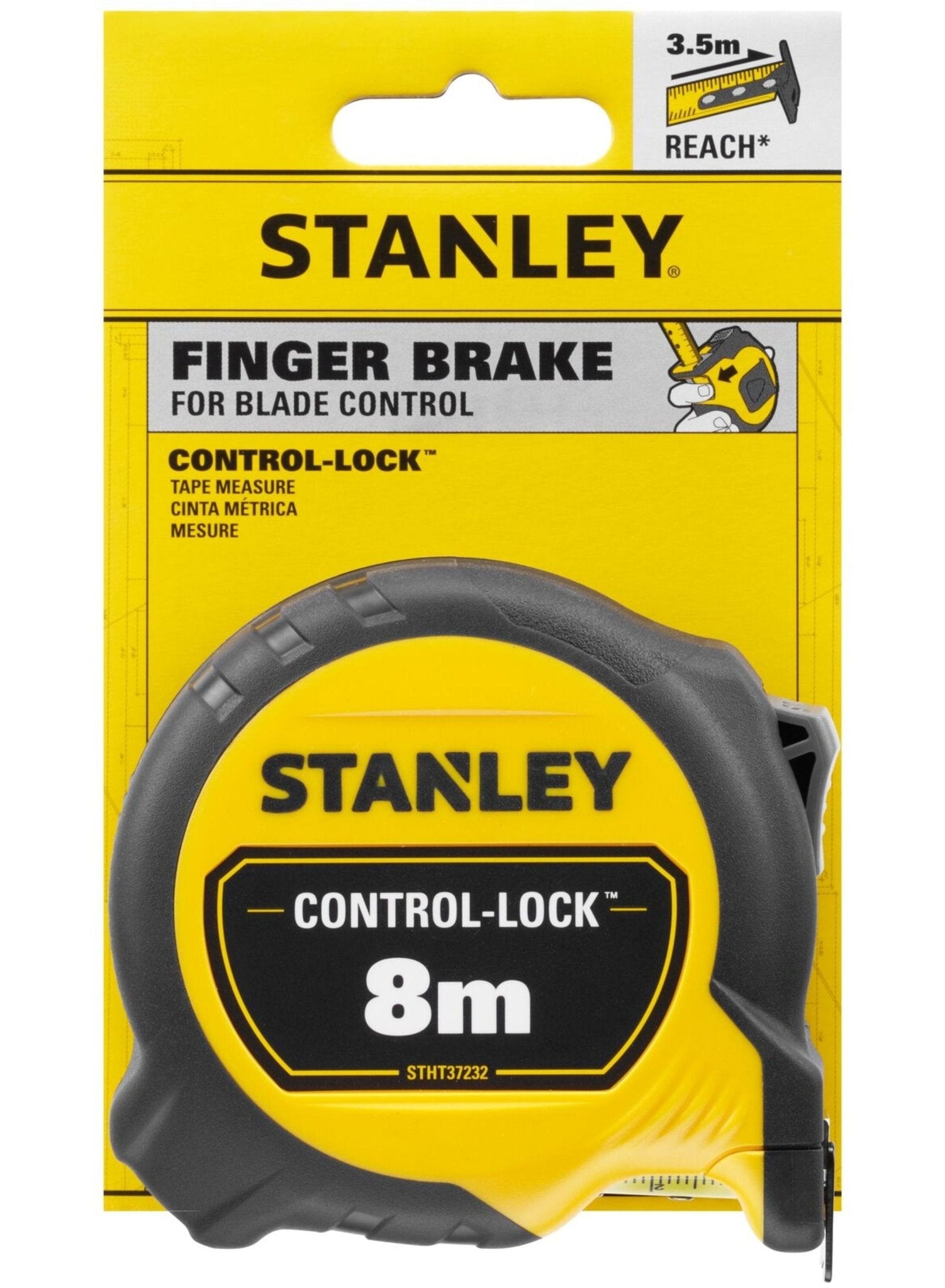 STANLEY Mērlente CONTROL 8m X 25mm - Ergostock.lv