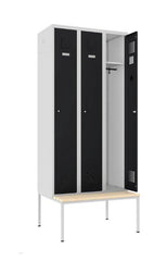 Garderobes skapis Classic ar solu 3 nodalījumi-Ergostock