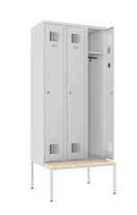 Garderobes skapis Classic ar solu 3 nodalījumi-Ergostock