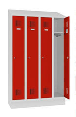 Garderobes skapis Sloping TOP ar cokolu 4 nodalījumi-Ergostock