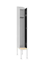 Garderobes skapis Sloping Top ar solu 1 nodalījums-Ergostock