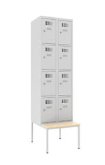 Metāla skapis Classic 2R ar solu 8 nodalījumi-Ergostock