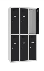 Metāla skapis Classic 3R 6 nodalījumi-Ergostock
