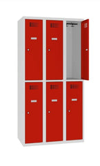 Metāla skapis Classic 3R 6 nodalījumi-Ergostock