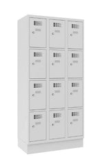 Metāla skapis Classic 3R ar cokolu 12 nodalījumi-Ergostock