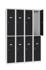 Metāla skapis Classic 4R 8 nodalījumi-Ergostock