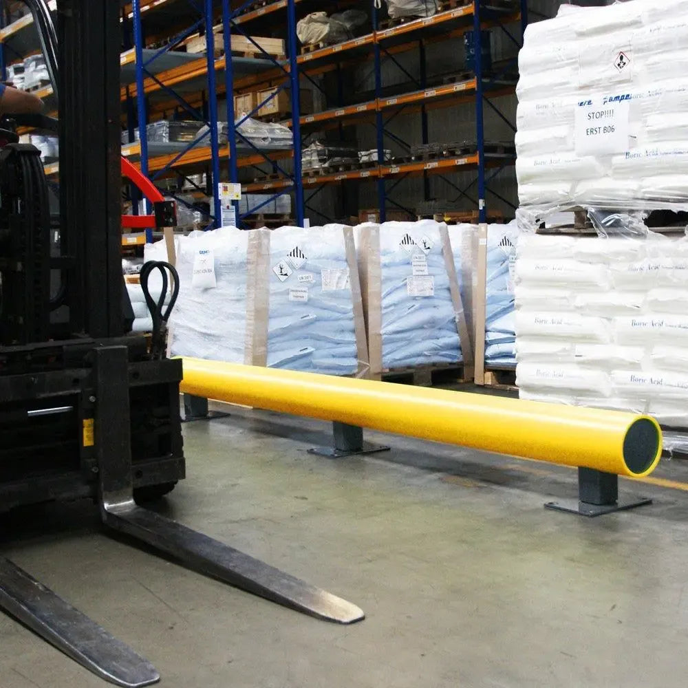 Aizsargbarjera Brand Safe zema līmeņa 4900 mm kontrastdzeltena - Ergostock.lv