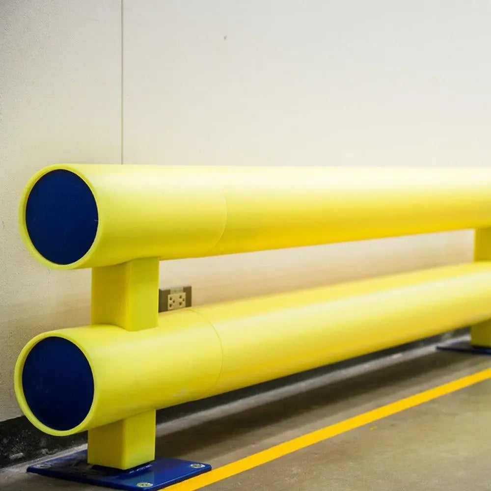 Aizsargbarjera Brand Safe zema līmeņa dubulta 1900 mm kontrastdzeltena - Ergostock.lv