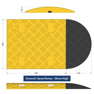 Ātruma ierobežošanas barjera Beaverswood augstums 50 mm melna - Ergostock.lv