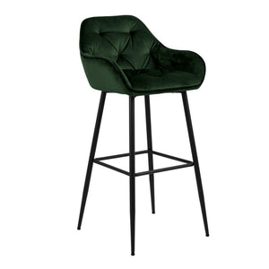 Bāra krēsls BROOKE 55x52xH103.5cm meža zaļš samts / melns-Ergostock
