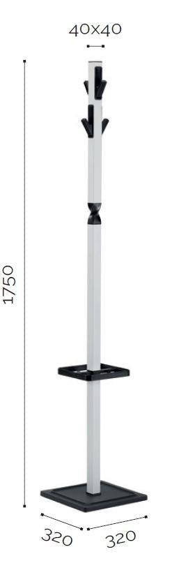 Drēbju pakaramais Space Melns-Ergostock