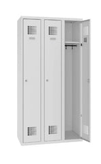 Garderobes skapis Classic 3 nodalījumi-Ergostock