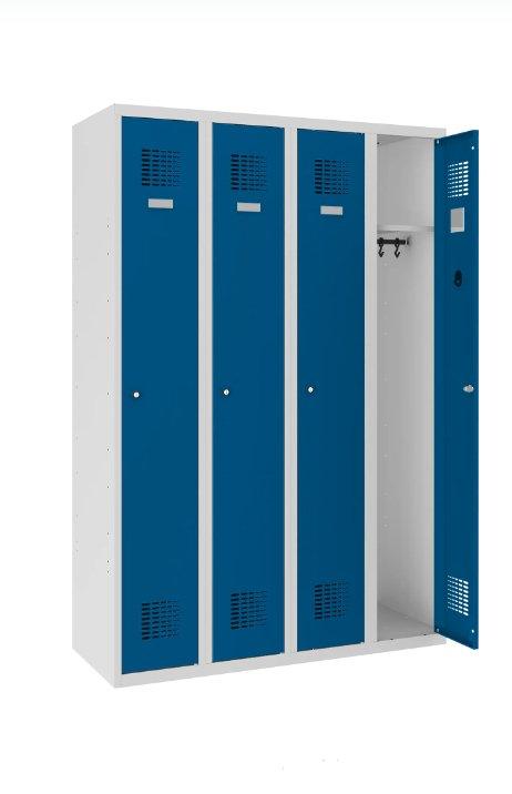 Garderobes skapis Classic 4 nodalījumi-Ergostock