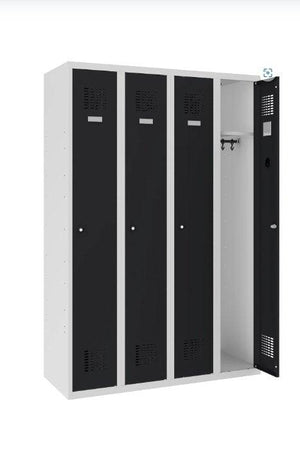 Garderobes skapis Classic 4 nodalījumi-Ergostock