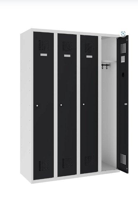 Garderobes skapis Classic 4 nodalījumi-Ergostock