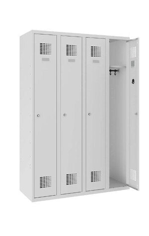 Garderobes skapis Classic 4 nodalījumi-Ergostock