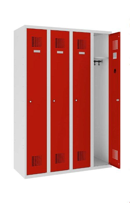 Garderobes skapis Classic 4 nodalījumi-Ergostock