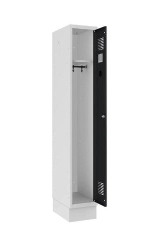 Garderobes skapis Classic ar cokolu 1 nodalījums-Ergostock