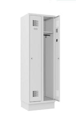 Garderobes skapis Classic ar cokolu 2 nodalījumi-Ergostock