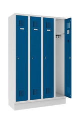 Garderobes skapis Classic ar cokolu 4 nodalījumi-Ergostock