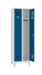 Garderobes skapis Classic ar kāju rāmi 2 nodalījumi-Ergostock