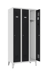 Garderobes skapis Classic ar kāju rāmi 3 nodalījumi-Ergostock