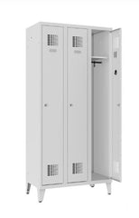 Garderobes skapis Classic ar kāju rāmi 3 nodalījumi-Ergostock