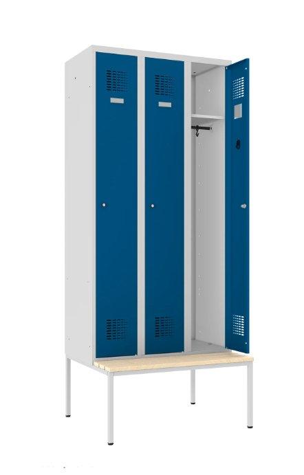 Garderobes skapis Classic ar solu 3 nodalījumi-Ergostock